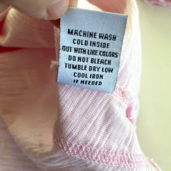 Habitat Pink Slub Cotton Blouse Oversized Top Womens Small Relaxed Patch Pockets - Picture 5 of 7